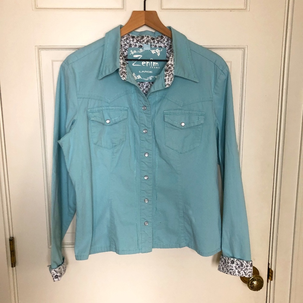 ZENIM Lightweight Denim style Jacket Sz L